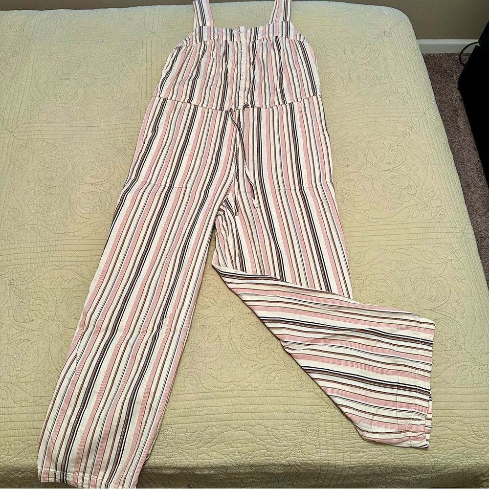 Old Navy Henley Cropped Leg Jumpsuit